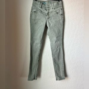 Girls Sage Green High Waisted Jeans size 10